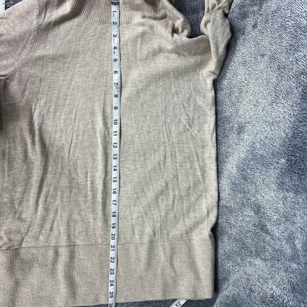 LOFT Sweater Women’s Small Beige Cowl Neck Long Sleeve Knit Pullover Tunic Top - Picture 9 of 11